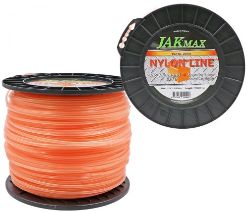 JAK Max Pro-Diamond Core Brushcutter Trimmer Line Square - .095"/2.50mm, 5lb Reel JM740