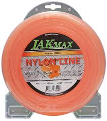 JAK Max Pro-Diamond Core Brushcutter Trimmer Line Square - .120"/3.00mm, 1lb Donut JM736 - Box Qty Of 10