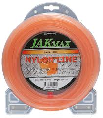 JAK Max Pro-Diamond Core Brushcutter Trimmer Line Square - .120"/3.00mm, 1/2lb Donut JM731