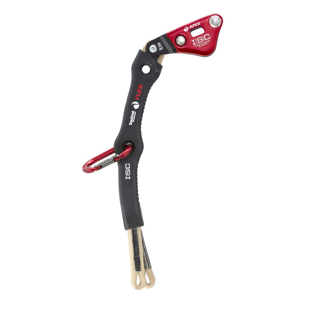 ISC APEX fitted to Squirrel FLEX Tether & KL100ST Accessory Karabiner (red). [CE - As part of K282]
