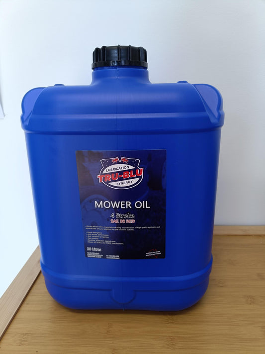 TRU-BLU MOWER OIL 4 STROKE SAE 30 RED 20L DRUM