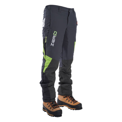 Clogger Zero Gen2 Light and Cool Men's Chainsaw Pants - Grey/Green, Med, Std Leg