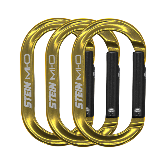 STEIN Carabiner Karabiner Mini Tool Clips 3pk Gold