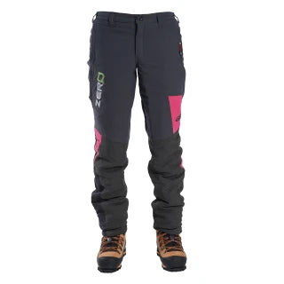 Clogger Zero Gen2 Light and Cool Women's Arborist Chainsaw Pants - Pink Flash Limited Edition Standard Leg, Size Medium