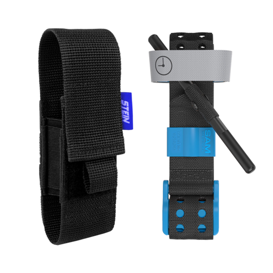 STEIN SAM XT Tourniquet - Blue with VAULT TQ Tourniquet Holster