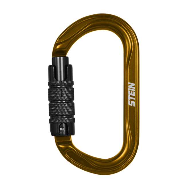 STEIN Carabiner Karabiner SECURA Oval Aluminium Gold Twin Pack