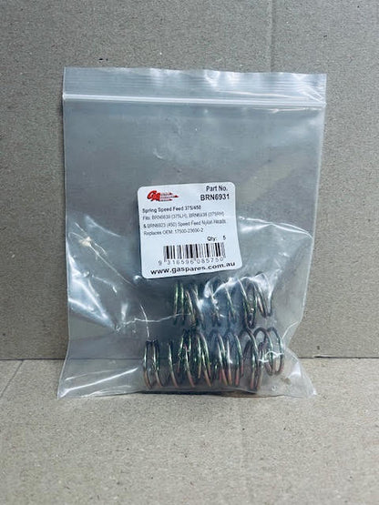 GA SPARES SPEED FEED RAPID FEED TRIMMER HEAD SPRING SUITS BRN6839 BRN6923 & BRN6938 PACK QTY OF 5