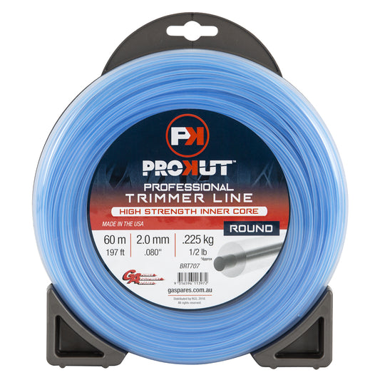 PROKUT BRUSHCUTTER TRIMMER LINE  ROUND BLUE .080 2.0MM 1/2LB  60M DONUT BOX QTY OF 18