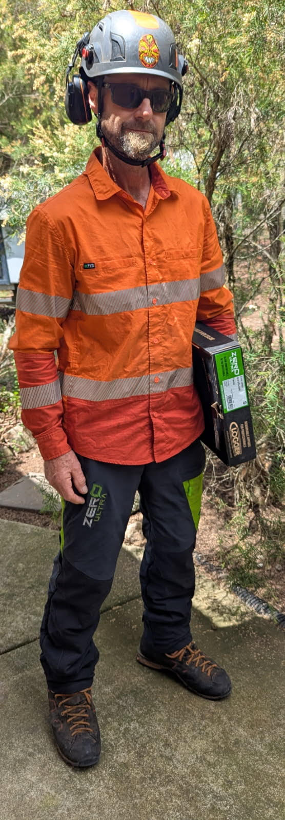 Clogger Zero Ultra Men's Premium Chainsaw Pants Size Small, Standard Leg Option - Grey/Green