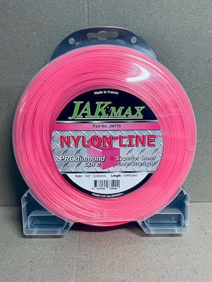 JAK Max Pro-Diamond Core Brushcutter Trimmer Line Square - .105"/2.65mm, 1lb Donut JM735