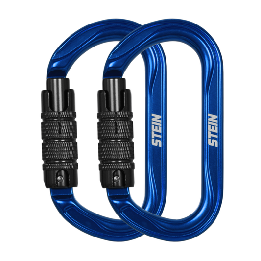 STEIN Carabiner Karabiner SECURA Oval Gold Blue Twin Pack