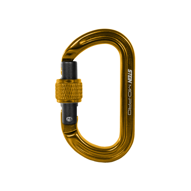 STEIN Carabiner Karabiner Mini Tool Clips Pro Scewlock 3Pk Gold