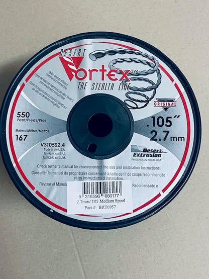 DESERT VORTEX BRUSCHUTTER TWIST TRIMMER LINE .105" / 2.70MM SPOOL LENGTH 167M WEIGHT 1.5KG BRT6957
