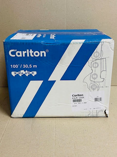 CARLTON Chainsaw Chain A3LM-100R 3/8 .063 Full Chisel 100 Foot Roll