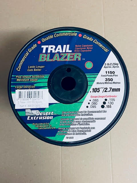 TRAIL BLAZER BRUSHCUTTER ROUND TRIMMER  LINE .105" / 2.70MM SPOOL LENGTH 350M