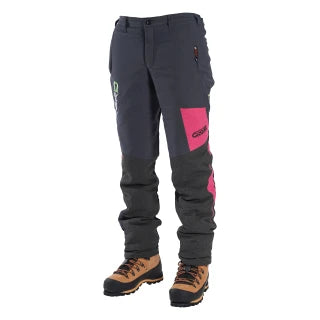 Clogger Zero Gen2 Light and Cool Women's Arborist Chainsaw Pants - Pink Flash Limited Edition Standard Leg, Size Medium