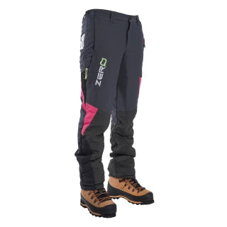 Clogger Zero Gen2 Light and Cool Women's Arborist Chainsaw Pants - Pink Flash Limited Edition Standard Leg, Size Medium