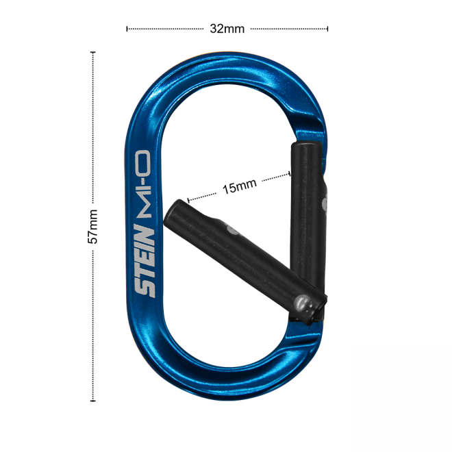 STEIN Carabiner Karabiner Mini Tool Clips 3pk Blue
