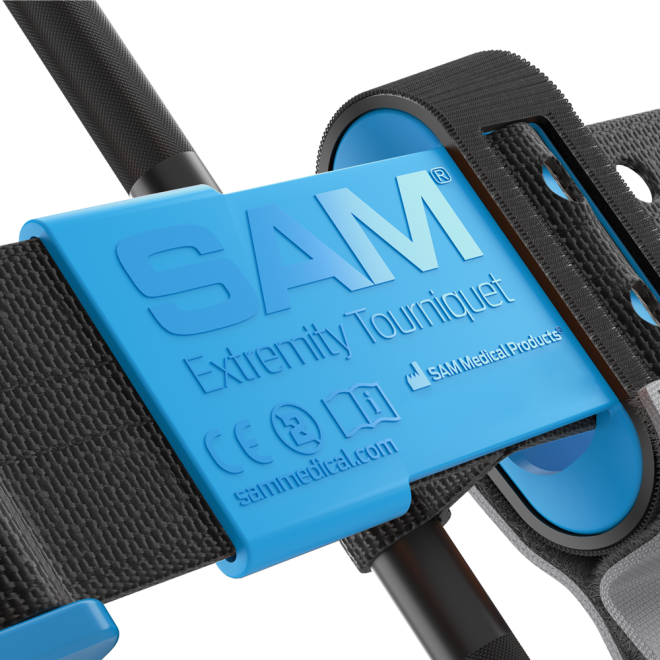STEIN SAM XT Tourniquet - Blue with VAULT TQ Tourniquet Holster
