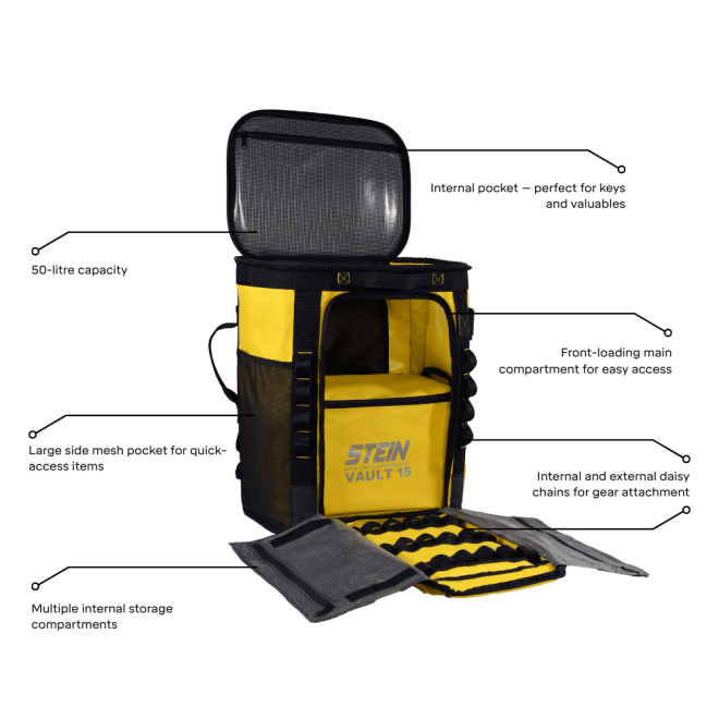STEIN VOYAGER 50 Kit Storage Bag - Yellow - Includes VAULT 15
