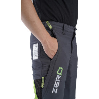 Clogger Zero Gen2 Light and Cool Men's Chainsaw Pants - Grey/Green, Med, Std Leg