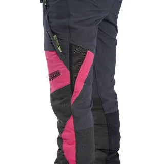 Clogger Zero Gen2 Light and Cool Women's Arborist Chainsaw Pants - Pink Flash Limited Edition Standard Leg, Size Medium