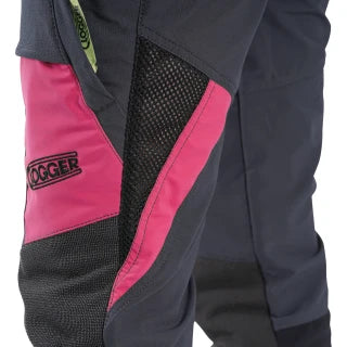 Clogger Zero Gen2 Light and Cool Women's Arborist Chainsaw Pants - Pink Flash Limited Edition Standard Leg, Size Medium