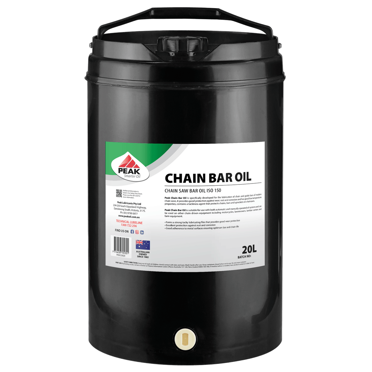 PEAK Chain Bar Oil ISO 150 20L drum