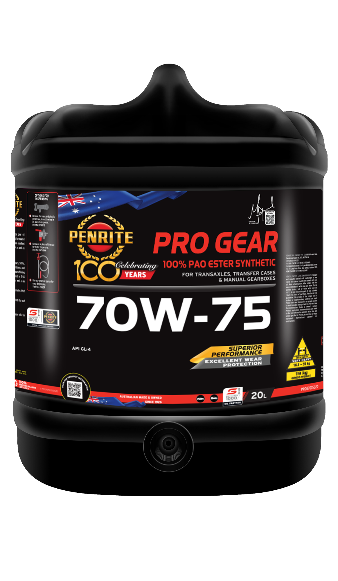 PENRITE Pro Gear 70W-75 Pao Ester
