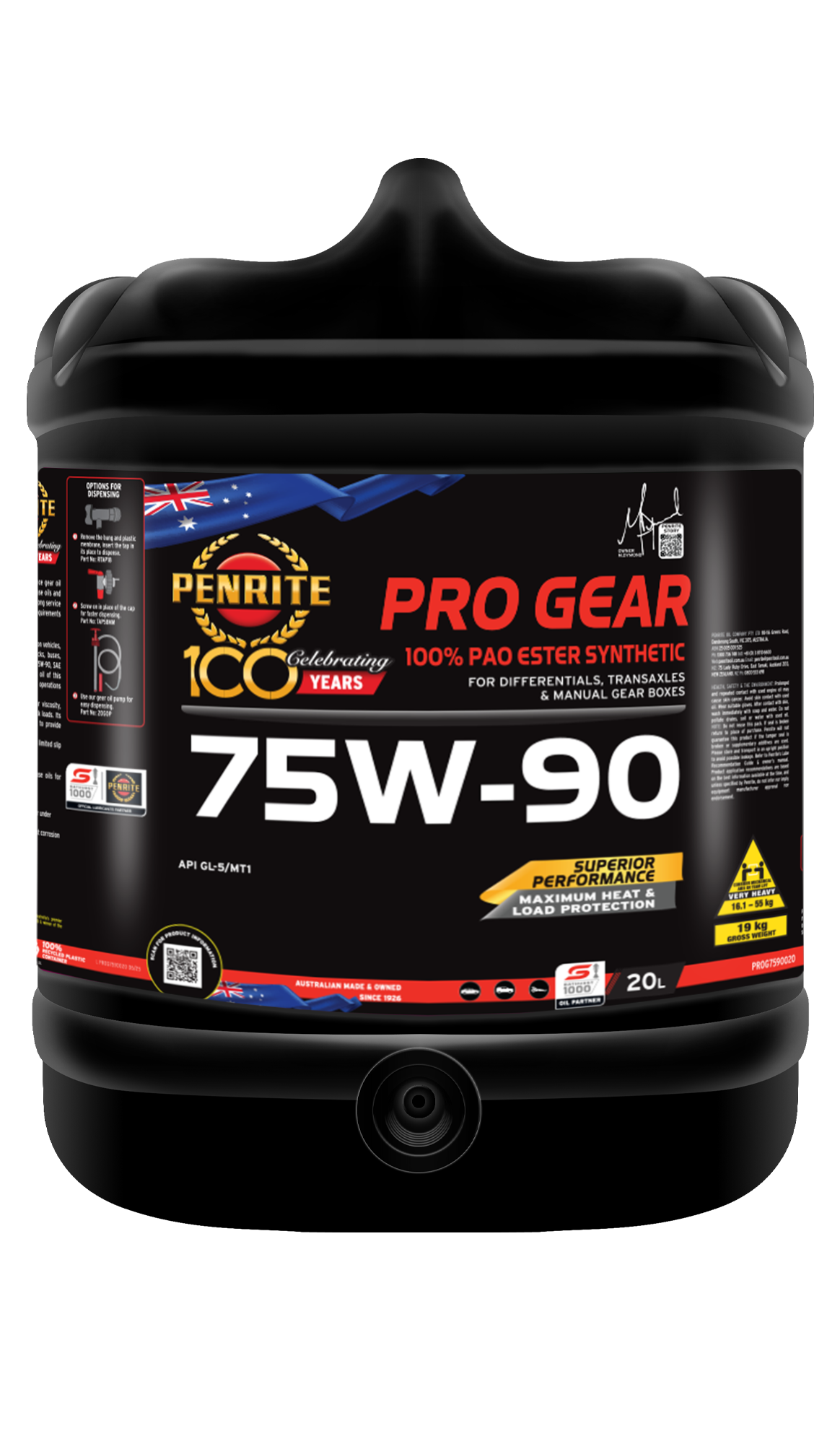 PENRITE Pro Gear 75W-90 Pao Ester