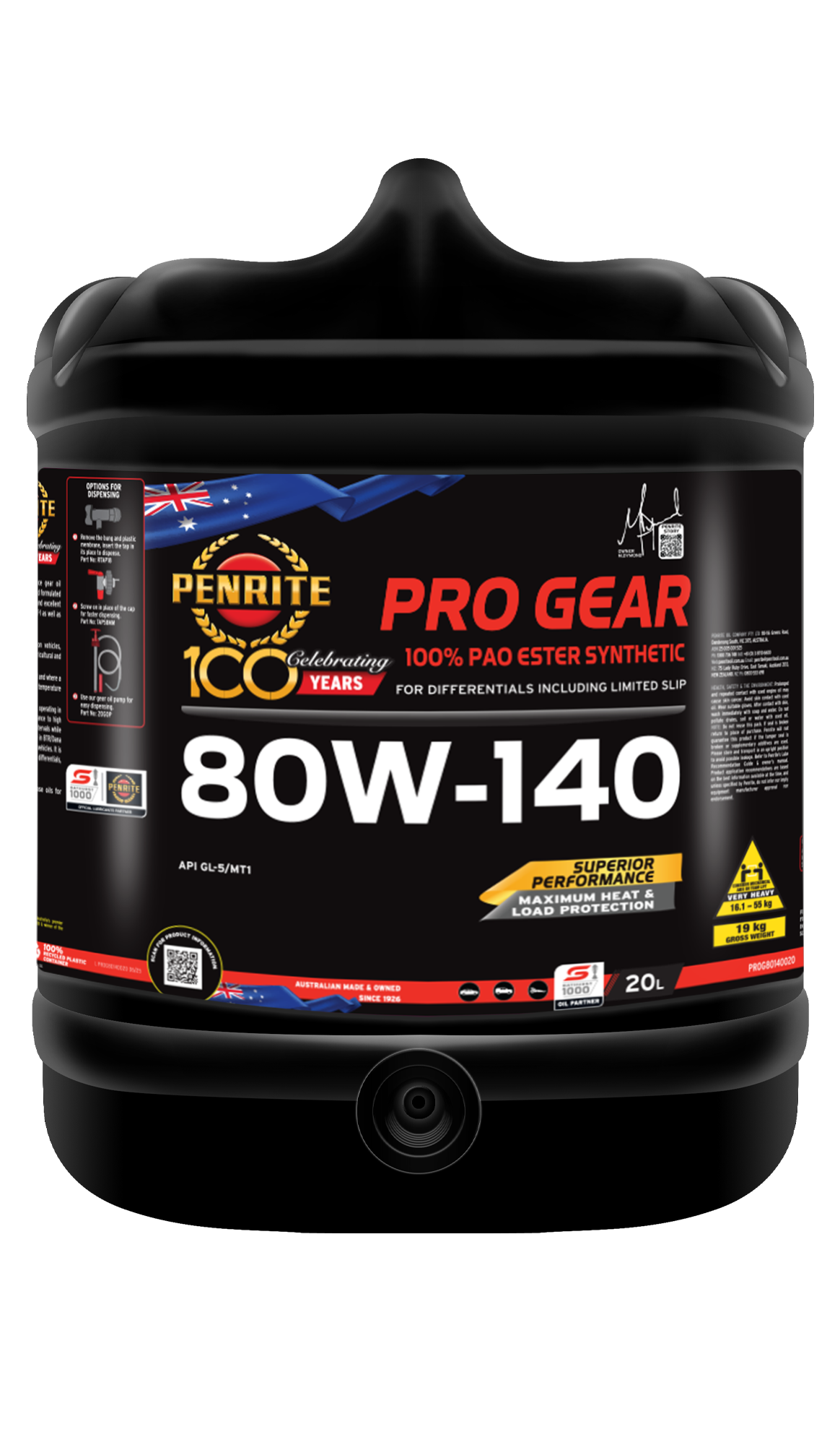 PENRITE Pro Gear 80W-140 Pao Ester
