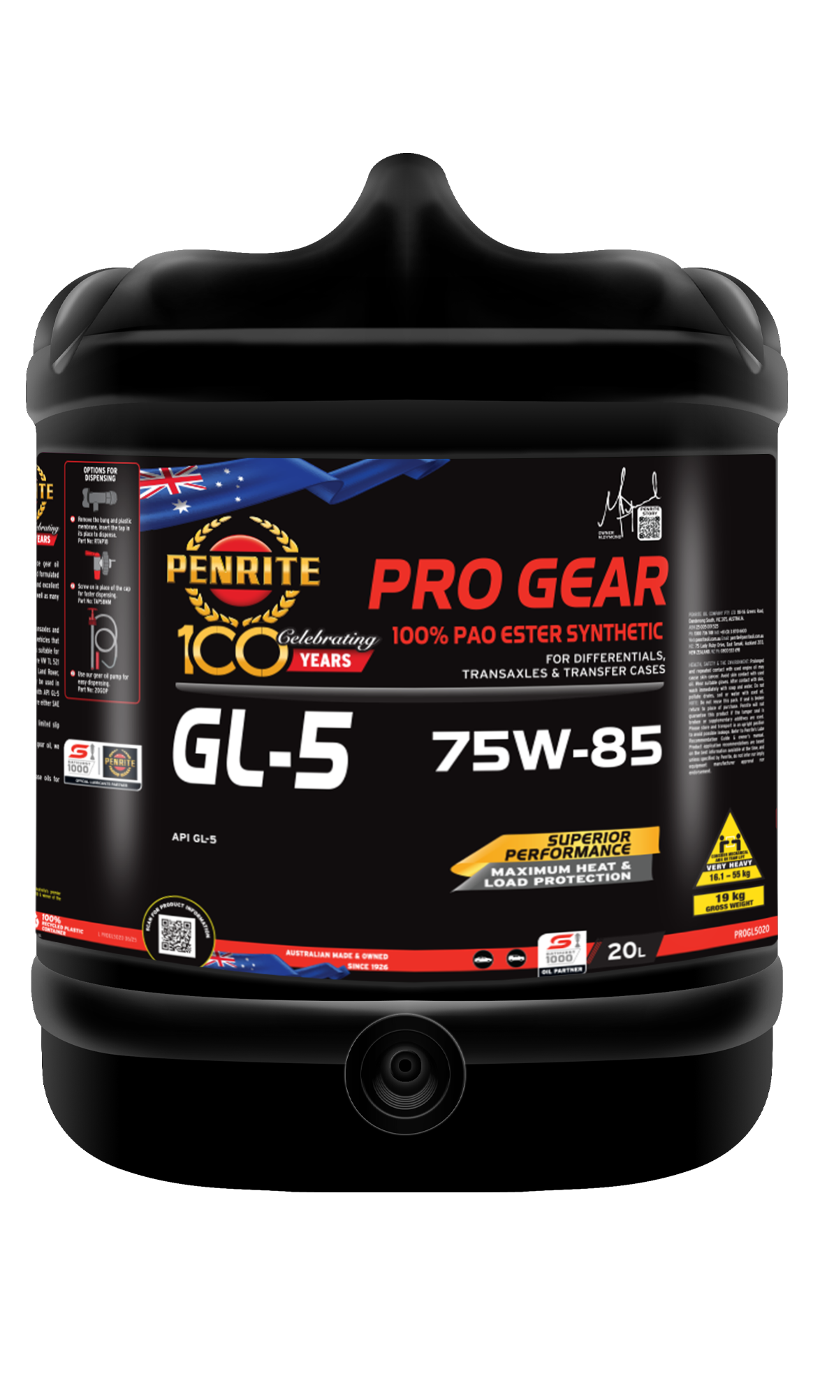 PENRITE Pro Gear Gl5 75W-85 Pao Ester