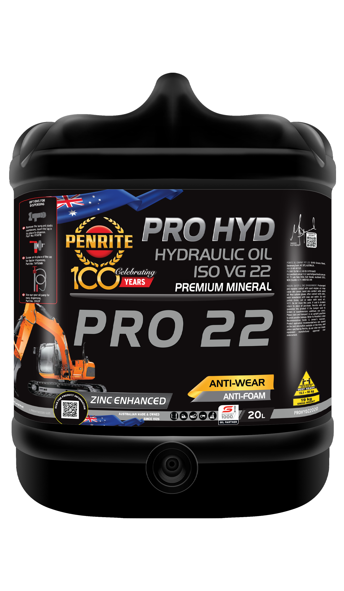 PENRITE Indus Pro Hydraulic Oil 22 20L