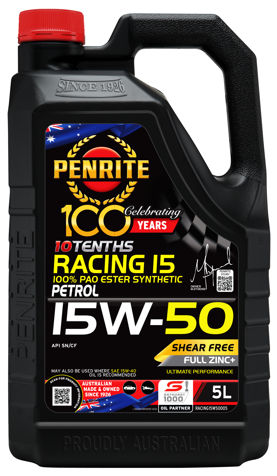 PENRITE Racing 15 15W50 Pao Ester