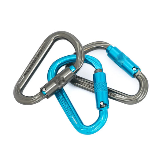 Al HMS Karabiner Supersafe 3pk Turquoise/Titanium/Grey