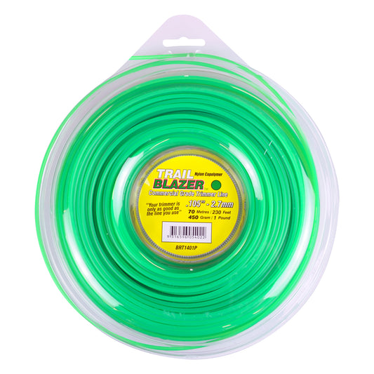 TRAIL BLAZER BRUSHCUTTER ROUND TRIMMER LINE .105" / 2.70MM DONUT LENGTH 70M BRT1401P