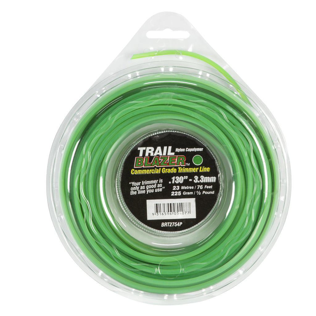 TRAIL BLAZER BRUSHCUTTER ROUND TRIMMER LINE  .130" / 3.30MM DONUT  LENGTH 23M BRT2754P