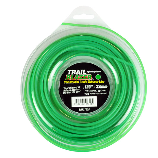 TRAIL BLAZER BRUSHCUTTER ROUND TRIMMER LINE  .120" / 3.00MM DONUT  LENGTH 14M BRT3755P