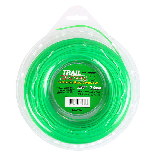 TRAIL BLAZER BRUSHCUTTER ROUND TRIMMER LINE .080" / 2.00MM DONUT LENGTH 60M BRT2751P