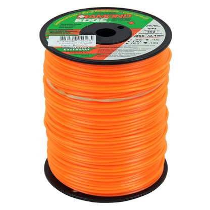 DIAMOND EDGE BRUSHCUTTER SQUARE TRIMMER LINE  .095" / 2.40MM SPOOL  LENGTH 152M BRT5273