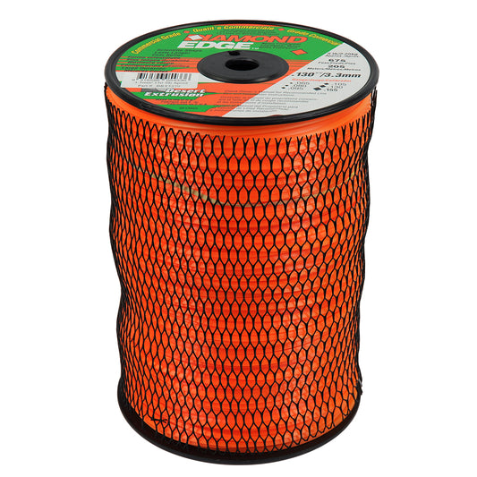 DIAMOND EDGE BRUSHCUTTER SQUARE TRIMMER LINE  .130" / 3.30MM SPOOL  LENGTH 205M BRT5279