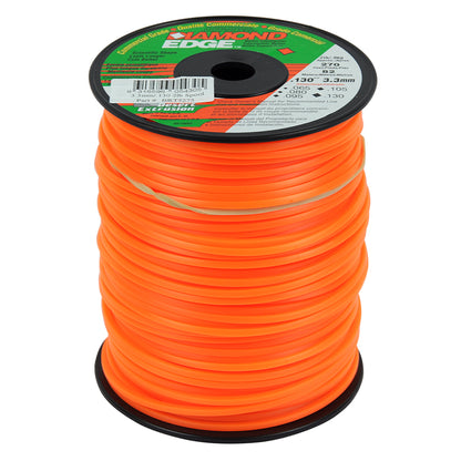 DIAMOND EDGE BRUSHCUTTER SQAURE TRIMMER LINE  .130" / 3.30MM SPOOL  LENGTH 91M BRT5275