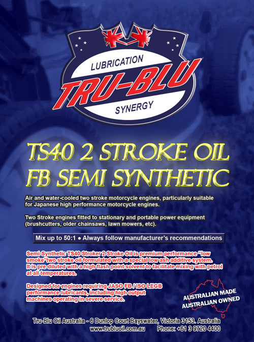 Tru Blu TS40 FB Semi Synthetic Two Stroke Oil