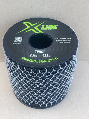 X-LINE 2.7mm Twist Textured Commercial Grade Brushcutter Trimmer Line 422m Spool - BOX OF 8