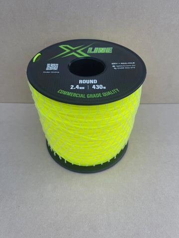 X-LINE 2.4mm Round Commercial Grade Brushcutter Trimmer Line 430m Spool - BOX OF 8