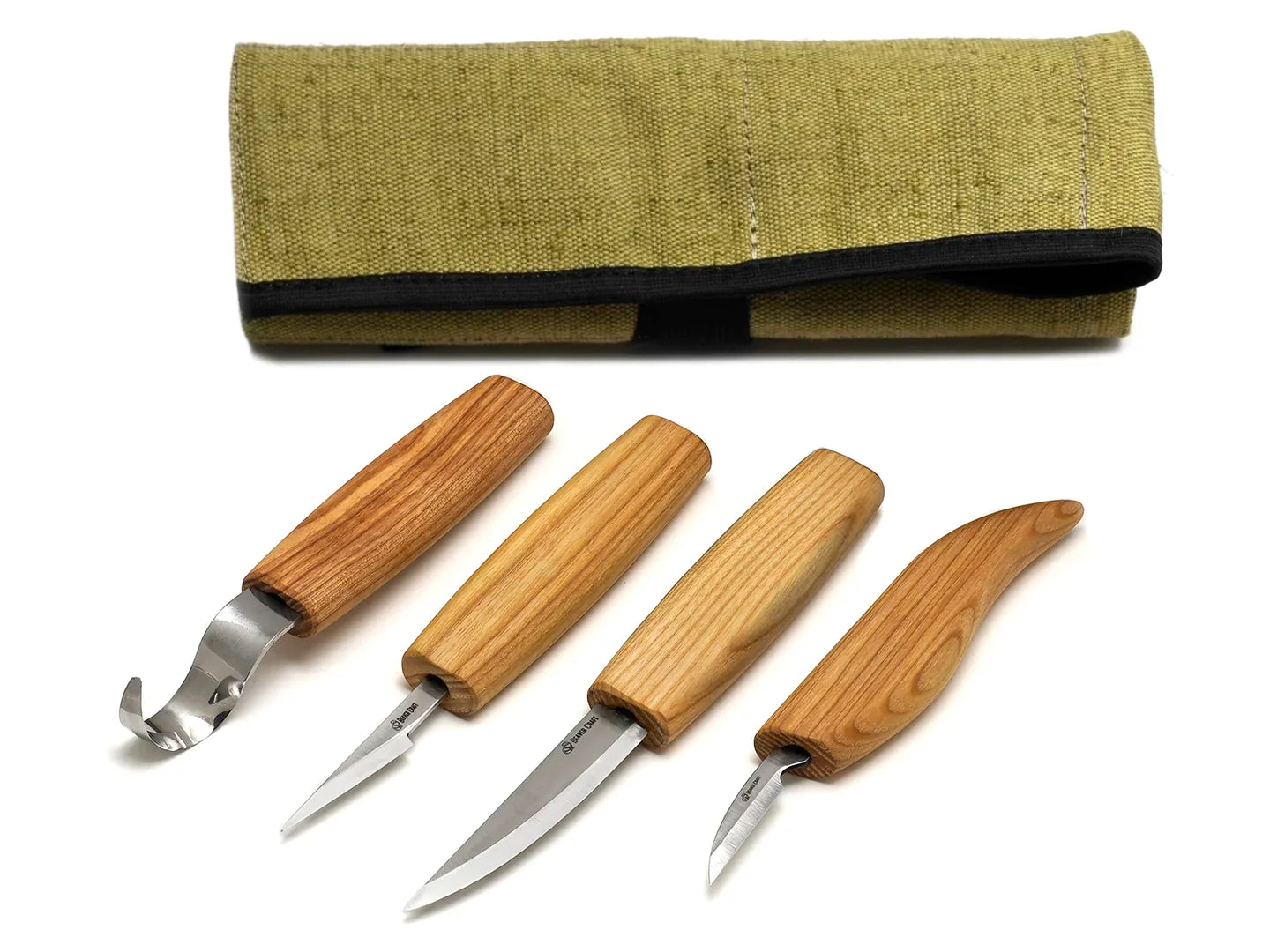BeaverCraft S09 - Set of 4 Knives in Tool Roll