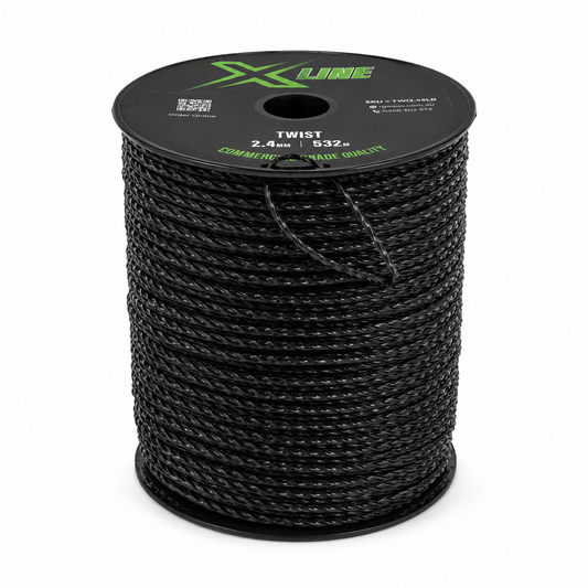 X-LINE 2.4mm Twist Textured Commercial Grade Brushcutter Trimmer Line 532m Spool - standing