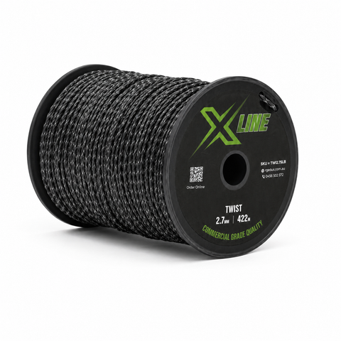 X-LINE 2.7mm Twist Textured Commercial Grade Brushcutter Trimmer Line 422m Spool