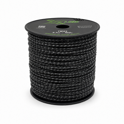 X-LINE 2.7mm Twist Textured Commercial Grade Brushcutter Trimmer Line 422m Spool - standing