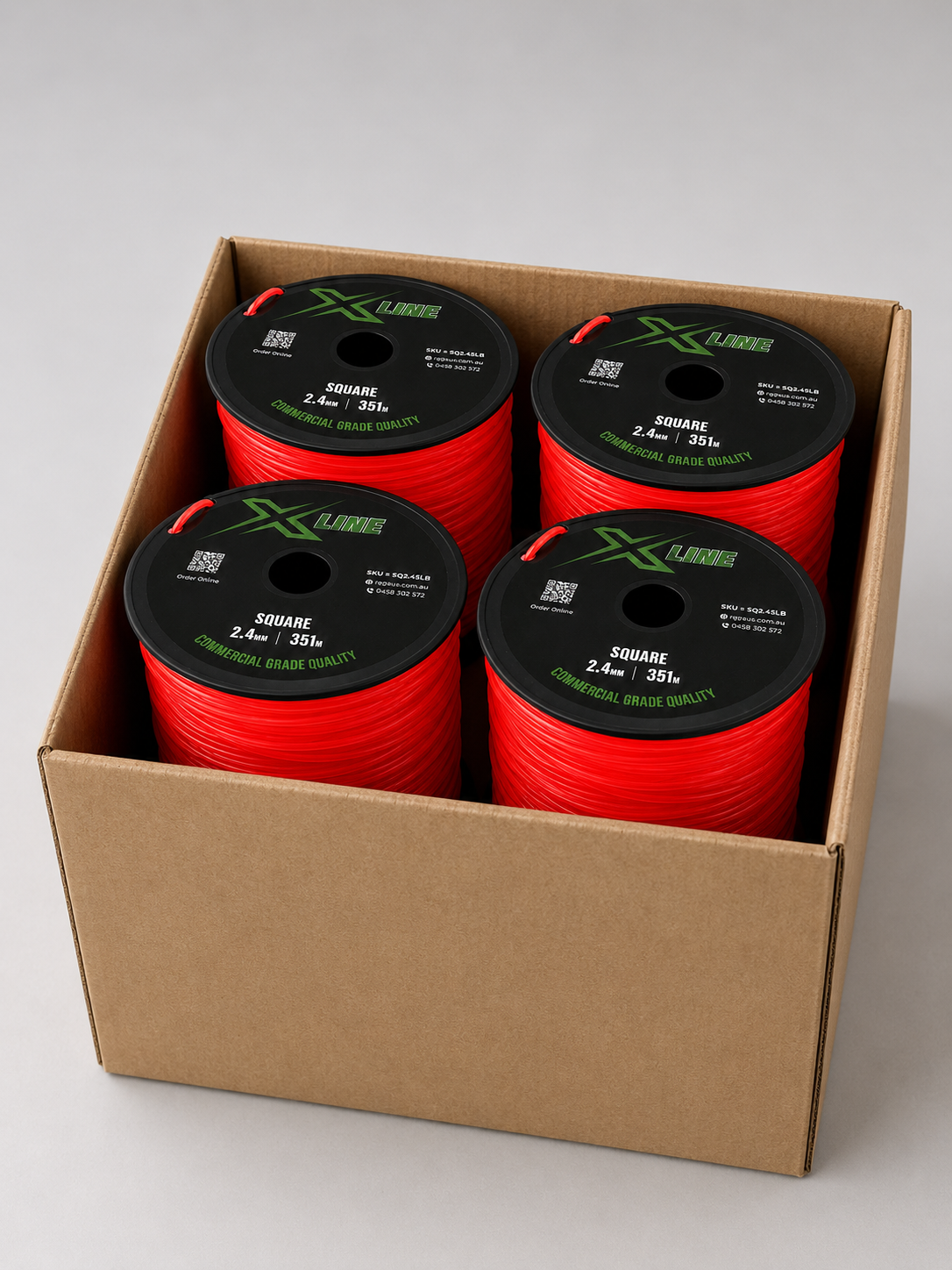 X-LINE 2.4mm Square BOX OF 8 X-LINE trimmer line